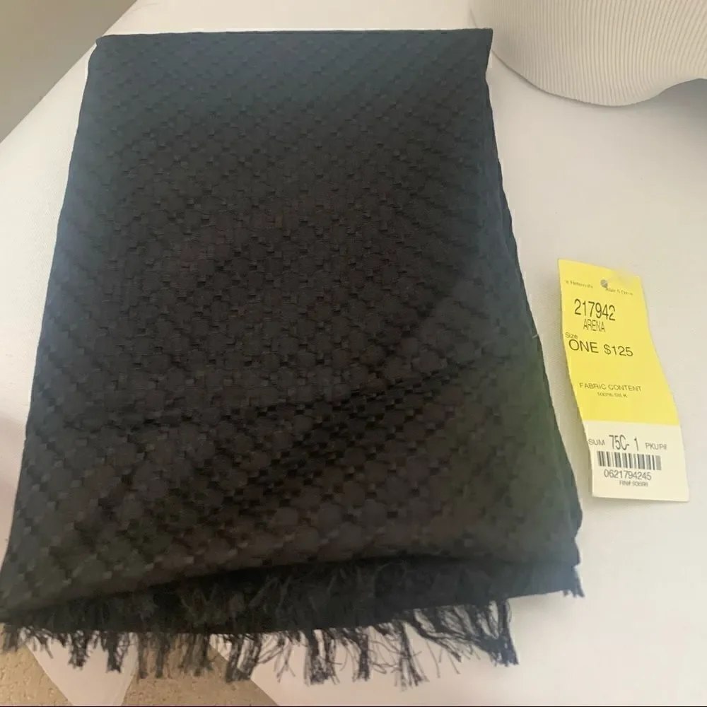 Etcetera Black Silk Scarf - New